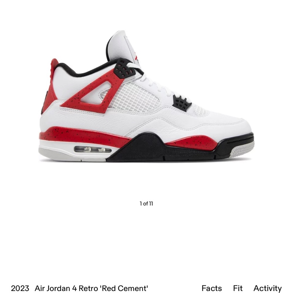 Air Jordan 4 retro 'red cement' 2023
